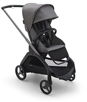 Bugaboo Dragonfly Carrito Urbano, Silla de Paseo Ligera y Compacta, Plegable con Una Sola Mano en cualquier Posición, Suspensión Completa, Cesta Inferior XL, Chasis de Grafito y Capota Grey Melange
