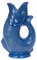 Gurgly Iconic Azure Blue Glug Jug Small 23cm 750ml – Fish Water Jug, Decorative Fish Vase, Ornament, Carafe