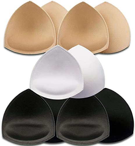 5 Pairs Triangle Bra Pads Inserts Removable Cups for Sports Bikini Swimsuit