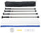 VEVOR Dust Barrier Poles, 10 Ft Spring Barrier Loaded Poles, Dust Barrier System with 4 Telescoping Poles, Magnetic Zipper, Carry Bag and 32.8x13.12 Ft Plastic Film, for Interior Decoration, Painting