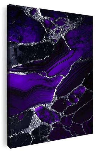 Marmor Bild bunt | Bild Marmor | S-Art Bilder | Marmor Bilder Modern | Coole Wandbilder Wohnzimmer | Wandbild Marmor Deko XXL | Bild Leinwand XXL | Marmor Bilder Wand