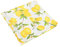 Hoement Lemon Print Tablecloth Square 90x90cm Decorative Table Cover Dust-proof Kitchen Napkin