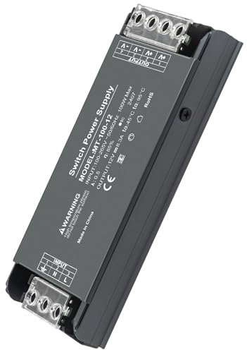 Karyoosi LED Trafo 12V 100W, Trafo 230V auf 12V 8.3A, LED Netzteil Kompaktes und Robustes für LED Lampen und Streifen