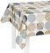 LILENO HOME Tischdecke abwaschbar als Meterware 220x140cm (Schnittkante) in Naturkreise Motiv - Wachstuchtischdecke wasserabweisend ideal als Tischtuch o. Tischläufer für Bierzeltgarnitur