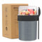 Bugucat Müslibecher To Go 450ml+250ml, Praktischer Müslibecher mit löffel Auslaufsichere Joghurtbecher für Unterwegs Joghurt Müsli to Go Becher, Yoghurt to Go Becher für Arbeit Picknick Schule,Schwarz