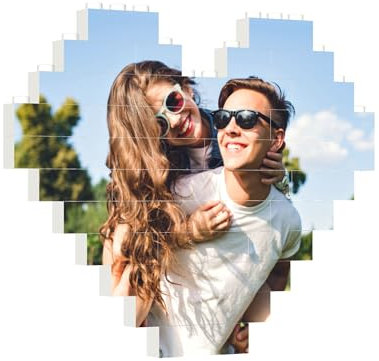 Foto Mattoncini,Mattoncini Personalizzati con le tue foto,Puzzle Block Personalizzato,Ritratto di famiglia Fotografia DIY Puzzle, Regali personalizzati per amici/coppie/familiari