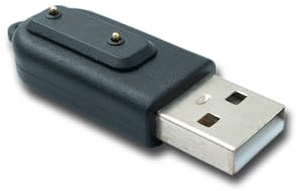 System-S USB 2.0 Adapter für Samsung Galaxy Fit3 Smartwatch Ladeadapter in Schwarz