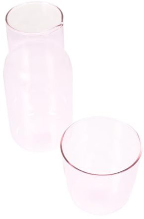 SECFOU Glas Wasserkaraffe Für Zuhause Praktische Karaffe Fürs Schlafzimmer Nachttischkaraffe Aus Lebensmittelechtem Glas Für Wasser Tee Und Mehr