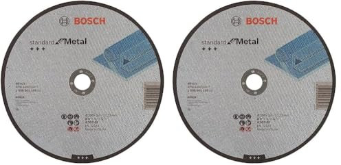Bosch Professional 1x Disco de Corte Recto Standard for Metal (para Metal, Ø 230 x 3 mm, Accesorios Amoladora) (Paquete de 2)