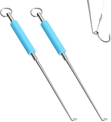 2 Pieces Fish Unhooking Tool - Stainless Steel Fishing Unhooking Disgorger - Security Extractor Fishhook Portable Fishing Hook Remover - Fishing Supplies For Small And Large Fishing Hooks