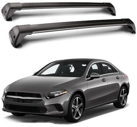 JWRET Auto Dachträger Dachreling für Benz A-Klasse 4 Tür Limousine 2019-2023 V177, Dach Gepäckträger aus Abschließbar Aluminium,Black