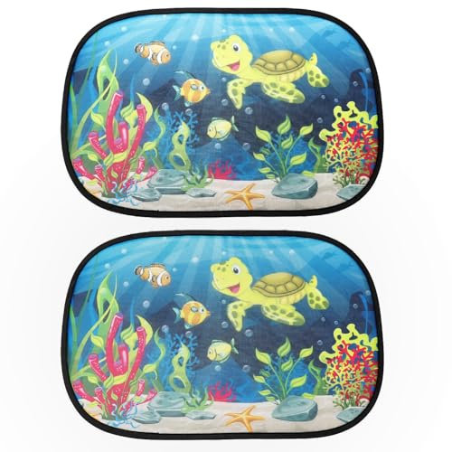 ZMDMAH 2 pezzi parasole per auto con protezione UV 51 x 31 cm, protezione solare per finestrini laterali, senza ventose, fissaggio elettrostatico