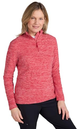 Mountain Warehouse Snowdon Melange Fleece-Pullover Damen - dünner Warmer Winter-Pullover aus Fleece für zum Laufen Wandern Joggen und Sport Outdoor Damengröße EU