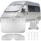Thermomatte Fahrerhaus Ersatz für Ducato, Sonnenschutz Windschutzscheiben Schutz Set, Cover Sonnenblenden für Frontscheibe mit Aufbewahrungstasche(3 PCS)