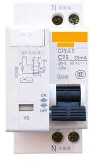 INOKAI Magnetotermico,Interruttore Magnetotermico Interruttore di Protezione dalle perdite con Apertura dell'Aria 1P+N32A(6A)