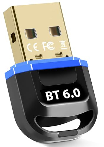Bluetooth 6.0 Adapter Dongle für PC，USB Bluetooth Adapter Stick für für Desktop, Laptop, PC, Headset, Tastatur, Maus, Bluatooth Stereo, mit Windows 11/10/8.1