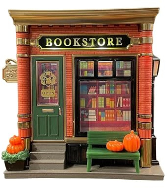 Fall Bookstore Night Light Projector Wallflowers Fragrance Book Themed Lamp Decoration with LED Light Reading Nook Decor Bookish Gifts for Readers Librarians Teacher Graduation Gifts