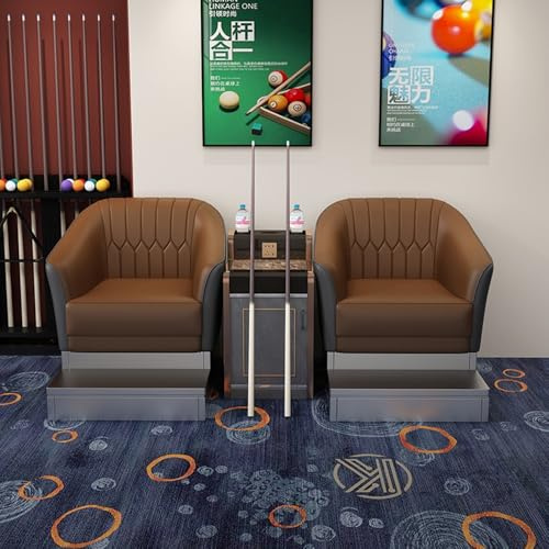 KIBONCY Billard-Sessel mit integriertem Beistelltisch, hochwertiges Sofa-Set Ablagefläche for Getränke und Accessoires, Ledersofa tiefer Sitzfläche(2)
