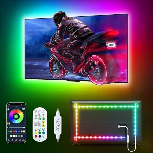 YALGCN TV LED Backlight,10M Led Lights for TV for 55-100 inch Monitor Behind Lighting RGB Color Changing Strip Lights with Remote Music Sync Bluetooth APP Control for Bedroom Gaming Room Decor