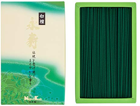 nippon kodo 22062 Eiju Sandalwood Incense Green 17 x 10 x 4 cm White