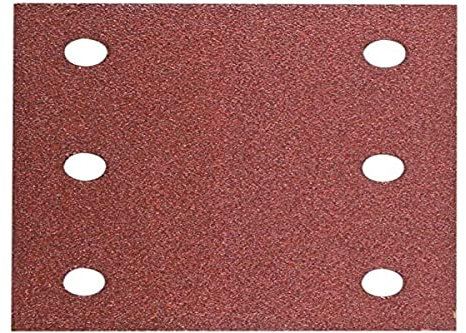 HIKOKI 753043 - Papel de lija para lijadoras orbitales 114x104 mm grano 80 con Velcro (Envase 10 ud.)