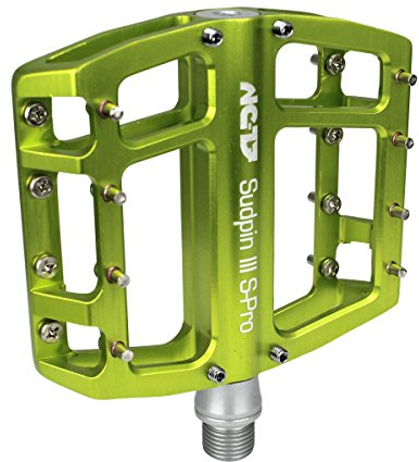 NC-17 Sudpin III S-Pro Aluminium Plattform Pedale | Fahrrad Pedale MTB und BMX | Dirt und Freeridestyle optimiert | Fahrradpedale E-Bike, Citybike 9/16 Zoll | Höhe auf 15mm reduziert inkl. Ersatzpins
