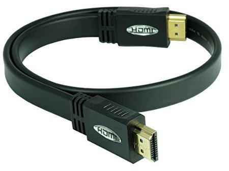 2,5m SunshineTronic High Speed HDMI Flachkabel mit Ethernet | Audio Rückkanal | Ultra HD, 4Kx2K, Full HD, 3D, ARC, CEC