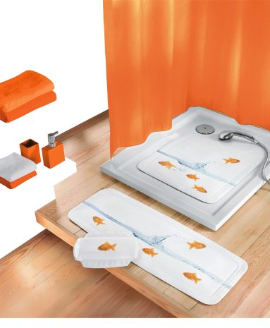 Kleine Wolke 5310148002 Duscheinlage Goldfisch, 55 x 55 cm, Multicolor
