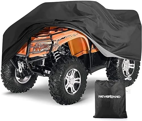 NEVERLAND XL Quad ATV Abdeckplane ATV - Quad Fahrzeug Abdeckung Schutz Cover Winterfest Staub Regen UV-Schutz Schwarz 210 x 120 x 115 cm