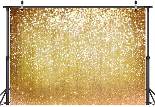 LYWYGG 7x5FT Vinyle Photographie Toile de Fond Or Particules Speckle Fond Rêveur Fantastique Thème Onirique Métal Festive Fête De Vacance Photographie Décorative Toile de Fond CP-10