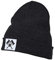 barTbaren – warme Beanie mit großem Axt Logo Patch – weiche Unisex Wintermütze für Damen und Herren im klassischen Schnitt in Schwarz