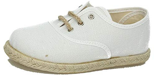 MADE IN SPAIN 267/L ESPARTEÑAS DE Lona NIÑO Zapatillas Blanco 27