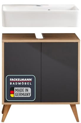 FACKELMANN FM_Finn (Anthrazit, Unterschrank + Becken + Füße)