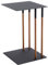 YAMAZAKI 4804 Plain Beistelltisch, schwarz, Stahl/Holz, minimalistisch, 35 x 35 x 55 cm