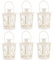 NUPTIO 6 Stücke Vintage Metall Mini Dekorative Kerzenlaternen Teelicht Kerzenhalter, Led Teelicht Kerzenhalter Dekoration Für Geburtstagsfeiern Hochzeit Herzstück, Weiß (5 Stücke + 1 Stück)