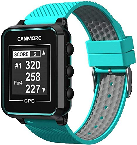 Canmore TW-353 GPS Golf-Uhr - Set mit Netzteil (türkis)