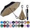 MRTLLOA Winddichter, umgekehrter Regenschirm mit UV-Schutz (Leopard, 49 Inch)
