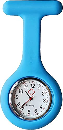 PCL Media ltd Fob Watches for Nurses Watch Brooch | for Professionals in The Healthcare Industry - Blue Health Care Nurse Doctor Paramedic Medical Brooch Fob Watch