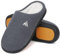 Mishansha Zapatillas Casa Hombre Invierno Pantuflas Mujer Invierno Zapatillas de Estar por Casa Antideslizantes Memory Foam Slippers Plata, Gr.42 EU