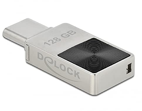 Delock Mini USB 3.2 Gen 1 USB-C Speicherstick 128 GB - Metallgehäuse 54085 silber