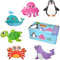 EKKONG kinderpuzzle Holz, Kinder Tier Holzpuzzle,Puzzles Set，Geeignet für 1,2,3,4-jährige Kinder.Holz Montessori Spielzeug,Tierpuzzle (Ozean-4)