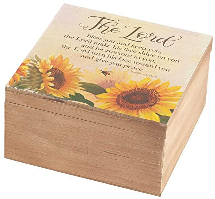 Dicksons Lord Bless Keep You Fotobox Aufbewahrung aus MDF, 22,9 x 22,9 x 10,2 cm, Gelb