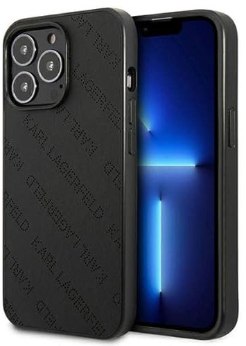 Karl Lagerfeld KLHCP13LPTLK Hülle für iPhone 13 Pro / 13 6,1 hardcase Schwarz Perforated Allover