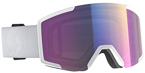 Scott Shield Goggle Weiß - Halbrandlose Moderne Ski- und Snowboardbrille, Größe One Size - Farbe Mineral White - Enhance