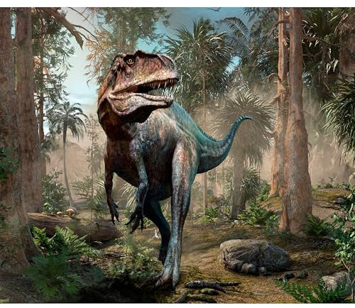 murando - Fototapete Premium-Vlies Dinosaurier 100x70cm - Foto Tapete Wohnzimmer Moderne Vliestapete XXL Wandtapete Motivtapeten Bildtapete 3d Effekt Wand Dekoration Dschungel Tyrannosaurus 3D Effekt