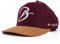 Blackskies® Script Baseball Cap | Unisex Luxury Premium Snapback Hat Mütze Kappe Flanell Synthetischer Wildleder Schirm Suede Weinrot