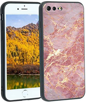 MISTK Compatible with iPhone 8 Plus Phone Case, Marble-248 Case Silicone Protective for Teen Girl Boy Case for iPhone 8 Plus