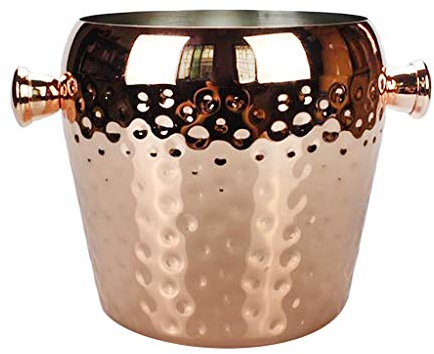 SOSSEG Ice bucket, Ice Bucket Champagne Wine Drinks Cooler Retro Hammered Party Bar Xmas 1L Wine Cooler Bucket Mule Mug Barware