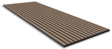 0.965m² Solide 3d Lamellen, 3d Paneele, Holz Wandpaneele Deckenpaneele, Dekoren, 2,2 cm stärke schalldämmung, PET Filz (10013 Walnut)