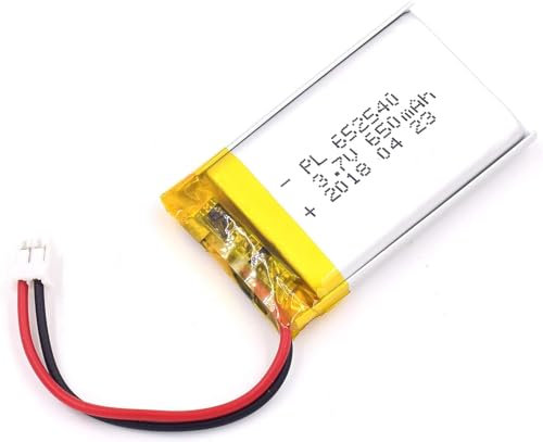 3.7V 650MAH 652540 Batterie De La Batterie LIPO Batterie De Polymère Lithium Rechargeable avec Connecteur JST
